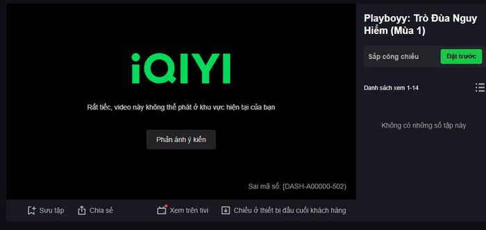 Bộ phim đã không còn xuất hiện trên ứng dụng iQIYI và website của nền tảng tại Việt Nam