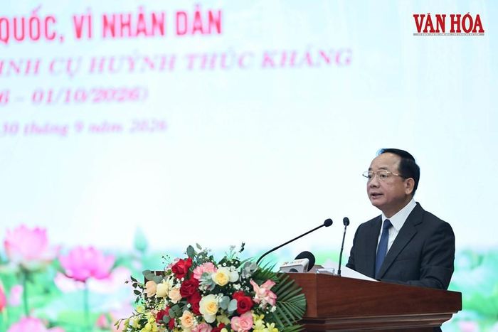 Ủy viên Bộ Chính trị, Bí thư Trung ương Đảng, Trưởng Ban Tuyên giáo Trung ương Trịnh Văn Quyết phát biểu khai mạc Hội thảo