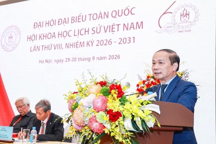 Ủy viên Trung ương Đảng, Phó Bí thư Đảng ủy Mặt trận Tổ quốc các đoàn thể Trung ương Phạm Tất Thắng phát biểu tại Đại hội