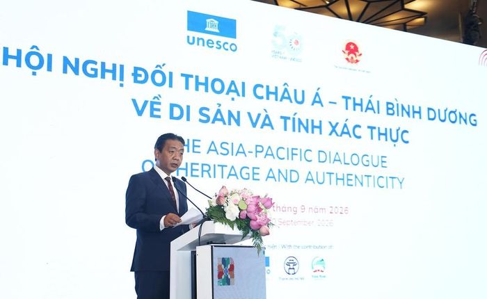 Thứ trưởng Bộ Văn hóa, Thể thao và Du lịch, Phó Chủ tịch Ủy ban quốc gia UNESCO Việt Nam Hoàng Đạo Cương phát biểu tại phiên bế mạc. Ảnh: BTC