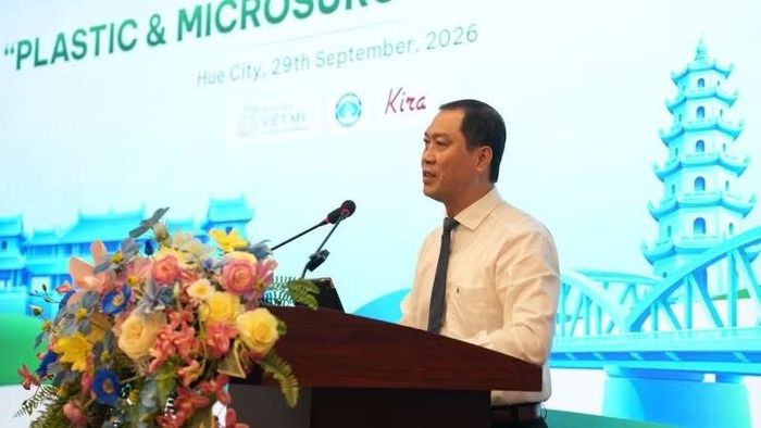 Phó Giáo sư, Tiến sĩ Trần Kiêm Hảo, Giám đốc Sở Y tế thành phố Huế phát biểu tại chương trình. (Ảnh: B. Ngọc)