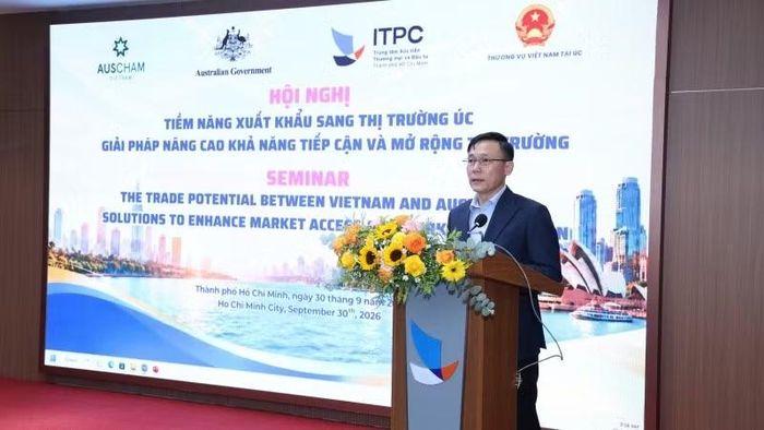 Ông Lê Anh Hoàng, Phó Giám đốc Trung tâm Xúc tiến Thương mại và Đầu tư Thành phố Hồ Chí Minh phát biểu tại sự kiện. (Ảnh: ITPC)