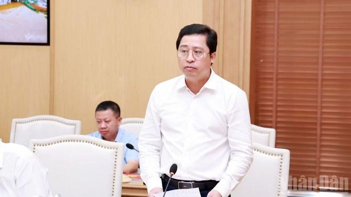 Bí thư Tỉnh ủy Lào Cai Dương Quốc Huy phát biểu. (Ảnh: TÂM THỜI)