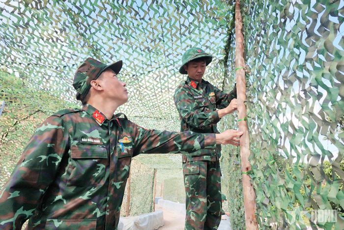  Ban CHQS phường Bình Khê tích cực, chủ động chuẩn bị sở chỉ huy phục vụ diễn tập.