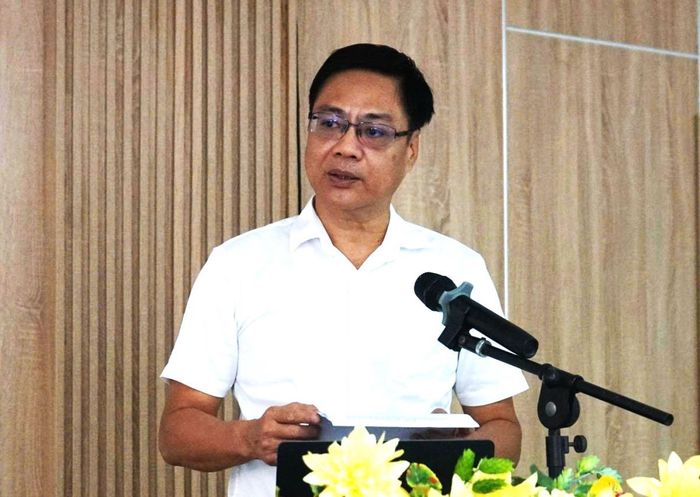 Phó Giám đốc Sở Xây dựng TP Đà Nẵng Đặng Nam Sơn phát biểu khai mạc tập huấn.