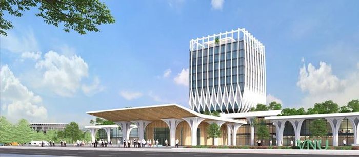 Phối cảnh khu Trung tâm điều hành của ĐHQG Hà Nội tại Hòa Lạc
