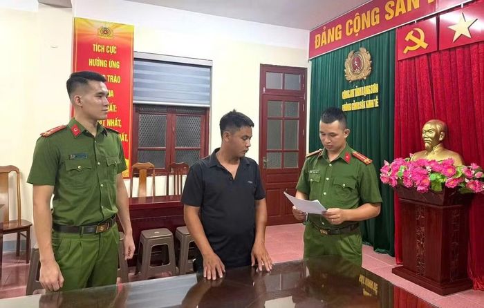 Cơ quan Cảnh sát điều tra, Công an tỉnh Lạng Sơn khởi tố bị can Trần Văn Cường. (Ảnh: CA Lạng Sơn).