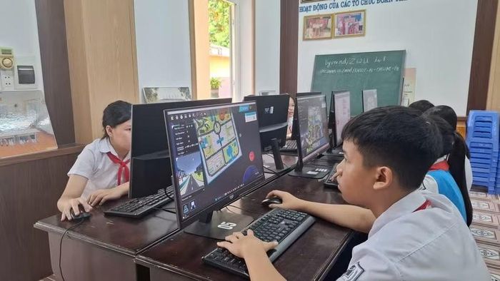 Phòng học STEM của các em Trường THCS Lý Tự Trọng.