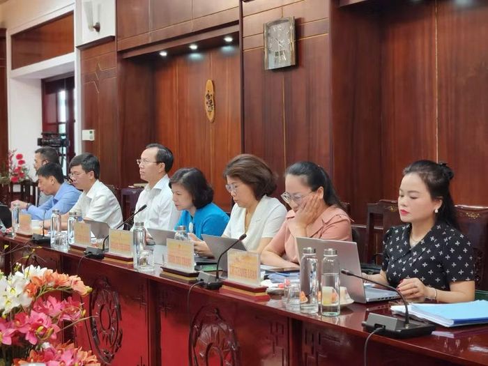 Đoàn công tác của Bộ GD&ĐT tại buổi làm việc tại tỉnh Tây Ninh.
