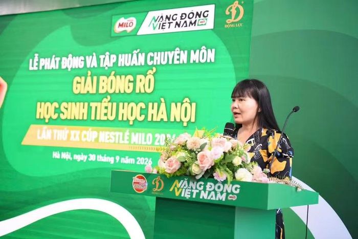Đại diện lãnh Báo Thiếu niên Tiền phong & Nhi đồng phát biểu phát động mùa giải 2026.