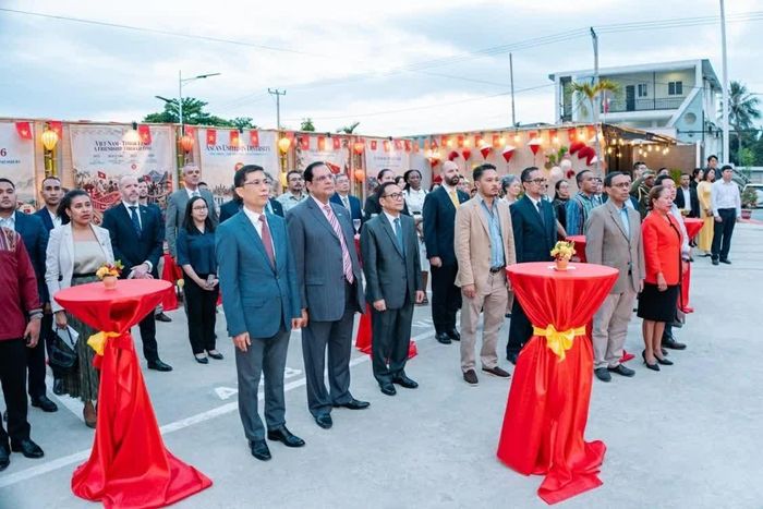 Các đại biểu dự Lễ kỷ niệm 81 năm Quốc khánh Việt Nam tại Dili, Timor-Leste. (Nguồn: Đại sứ quán Việt Nam tại Timor-Leste)