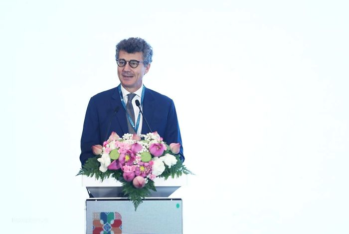 Trưởng đại diện Văn phòng UNESCO tại Việt Nam Jonathan Baker phát biểu tại Hội nghị. (Ảnh: Thành Long)