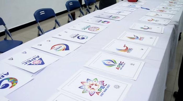 Mẫu biểu trưng (logo) và bộ nhận diện hình ảnh Năm APEC Việt Nam 2027. Ảnh: Bộ VHTTDL