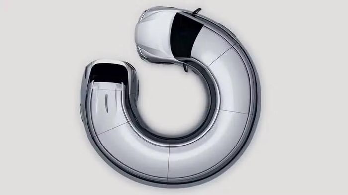 Nhóm thiết kế đã biến thân xe RZ thành một vòng khép kín để tạo thành Circle Car. Ảnh: Lexus