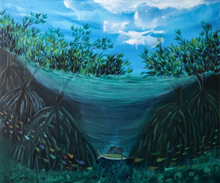 Tranh “Khởi Nguồn 2” - Họa sĩ Nguyễn Lộc