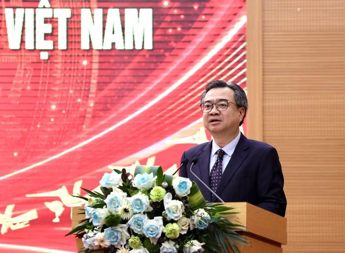 Trưởng Ban Chính sách, chiến lược Trung ương Nguyễn Thanh Nghị phát biểu tại hội thảo.