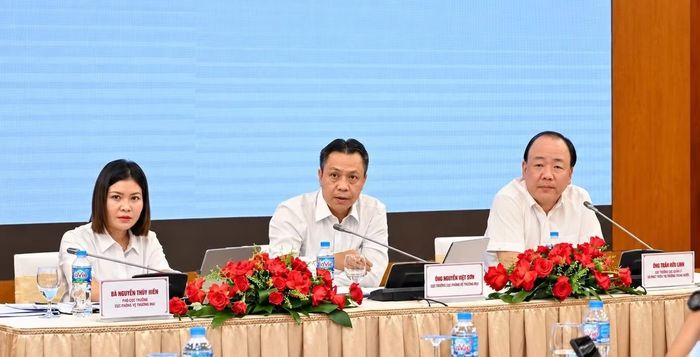 Đại diện Bộ Công Thương thông tin tại Hội nghị. Ảnh :Thy Thảo.