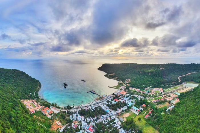 Một góc đặc khu Thổ Châu nhìn từ trên cao.
