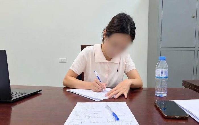 Một người phụ nữ liên quan trong vụ việc tại cơ quan công an.