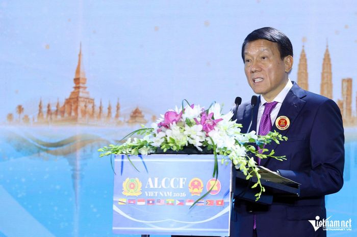 Đại tướng Lương Tam Quang phát biểu tại Hội nghị. Ảnh: Đình Hiếu