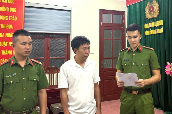 Công an tỉnh Lạng Sơn khởi tố bị can Nguyễn Phúc Hậu, Giám đốc Công ty TNHH MTV Tuấn Hậu LS. Ảnh: Công an tỉnh Lạng Sơn