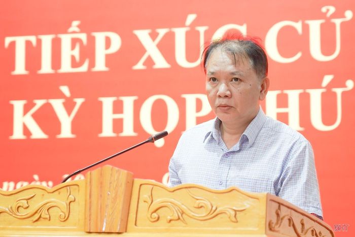 Cử tri Lê Thanh Yên - Phó Bí thư Thường trực Đảng ủy xã Thượng Đức kiến nghị Quốc hội các chính sách hỗ trợ đội ngũ cán bộ, công chức cấp xã.