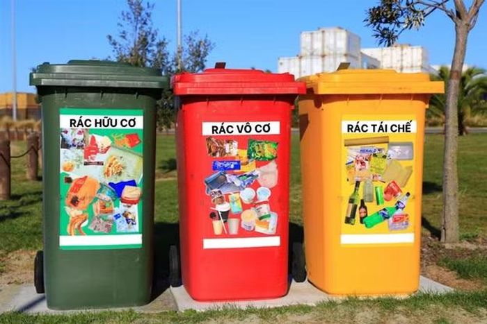 Phân loại rác tại nguồn sẽ giúp tái chế được phần lớn rác thải. Ảnh: SCDI