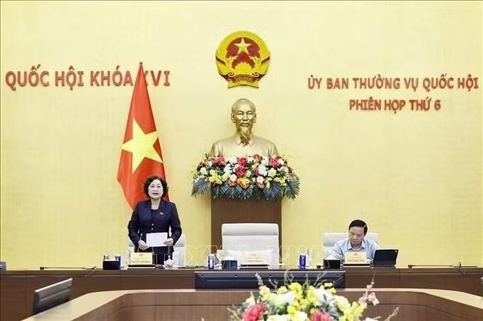 Phó Chủ tịch Quốc hội Nguyễn Thị Hồng phát biểu. Ảnh: Doãn Tấn/TTXVN