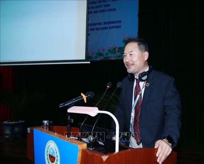 Ông Goosoon Kwon, Cố vấn trưởng Dự án KVPVP của Chương trình Phát triển của Liên hợp quốc UNDP phát biểu. Ảnh: Trọng Đức/TTXVN