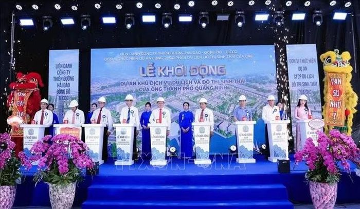 Nghi lễ khởi động dự án. Ảnh: TTXVN phát