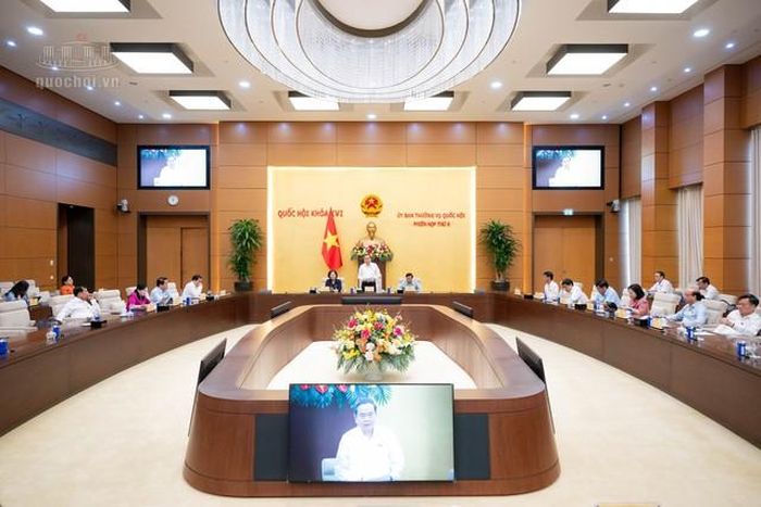 Quang cảnh bế mạc Phiên họp thứ 6 của Uỷ ban Thường vụ Quốc hội (Ảnh: Media Quốc hội).