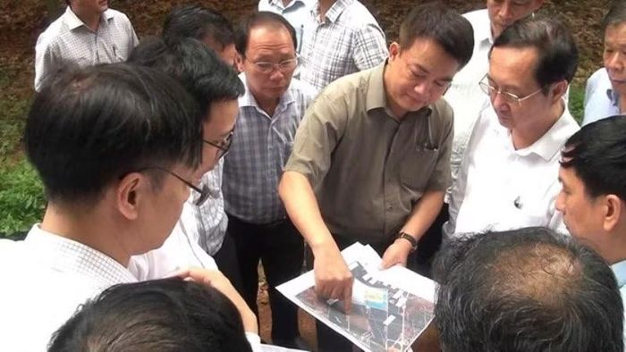 TS Trần Chí Thành kiểm tra dự án Trung tâm Nghiên cứu khoa học công nghệ hạt nhân tại Đồng Nai. Ảnh: Bộ KHCN.