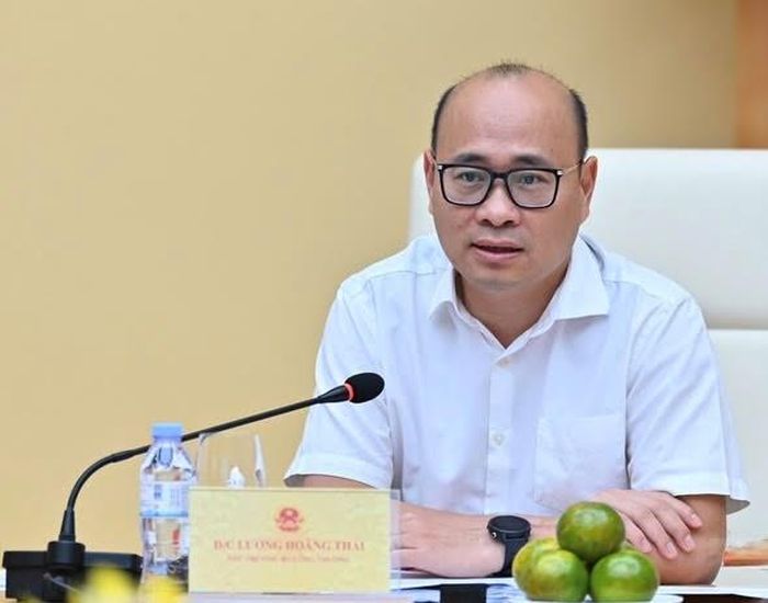 Thứ trưởng Bộ Công Thương Lương Hoàng Thái phát biểu khai mạc phiên họp.