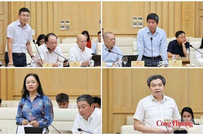 Đại diện các Cục, Vụ, đơn vị trong Bộ Công Thương trao đổi, đề xuất nhiều giải pháp thúc đẩy phát triển sản xuất công nghiệp, thương mại.