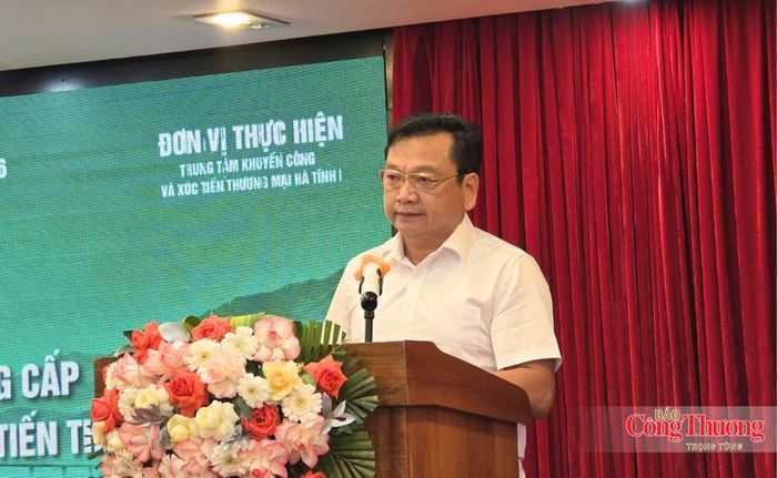 Phó Chủ tịch UBND tỉnh Hà Tĩnh Hồ Huy Thành phát biểu.
