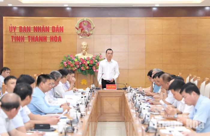 Chủ tịch UBND tỉnh Tô Anh Dũng phát biểu chỉ đạo tại hội nghị.