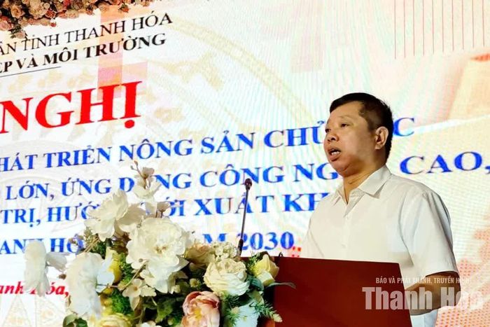 Lãnh đạo Sở Nông nghiệp và Môi trường Thanh Hóa phát biểu tại hội nghị.