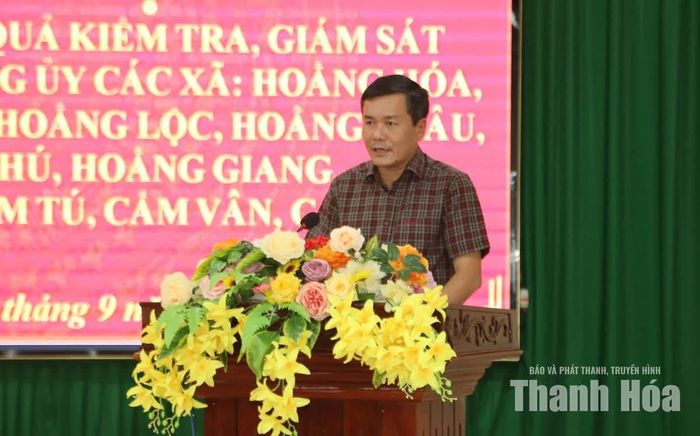 Phó Trưởng Ban Tuyên giáo Tỉnh ủy Phạm Văn Tuấn - Phó Trưởng Đoàn kiểm tra, giám sát kết luận hội nghị.