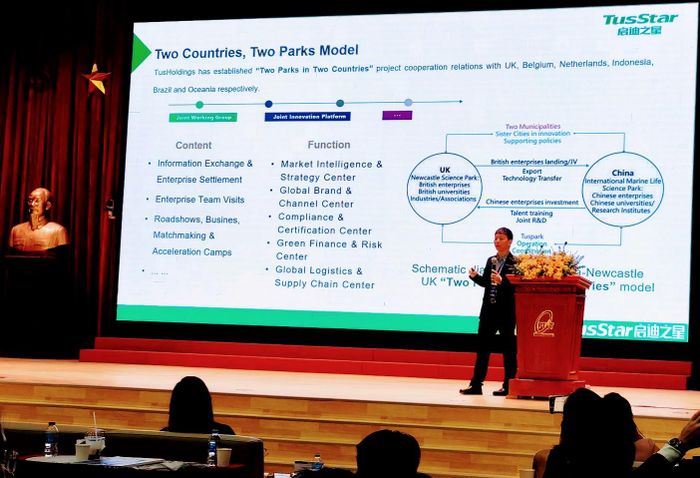 Ông Wang Fei, Phó Tổng Giám đốc TusStar, mạng lưới vườn ươm thuộc TusPark/TusHoldings trong hệ sinh thái đổi mới sáng tạo của Đại học Thanh Hoa, Trung Quốc
