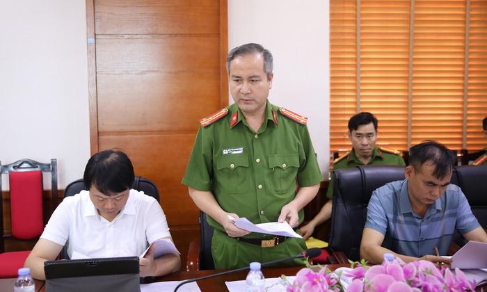  Đại diện Công an phường Cảnh Thụy làm rõ một số nội dung. 