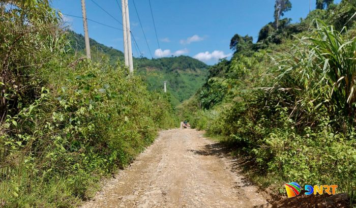 Một tuyến đường tại thôn Pà Rum (thôn cách trung tâm xã Nam Giang gần 25km) chưa được kiên cố hóa. Ảnh: VĂN THỦY