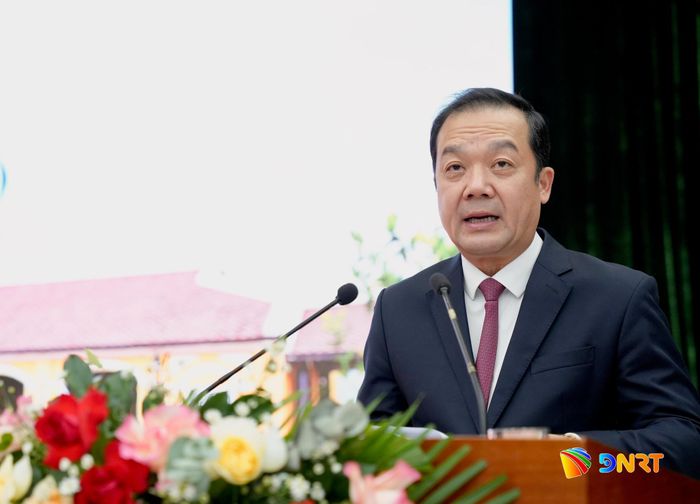 Thứ trưởng Bộ Khoa học và Công nghệ Phạm Đức Long phát biểu tại lễ công bố phát hành bộ tem. Ảnh: T.HUY - T.CÔNG