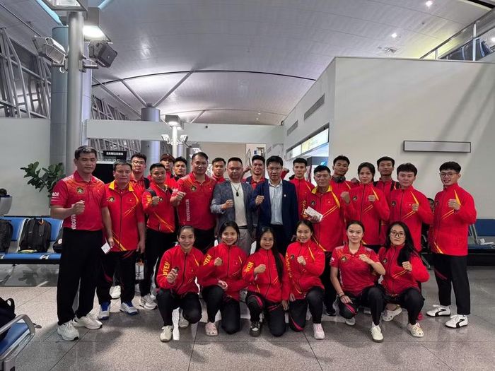 Đoàn VĐV Việt Nam, trong đó có các VĐV Gia Lai, sẵn sàng bước vào tranh tài tại giải đấu ở Italia. Ảnh: ĐVCC