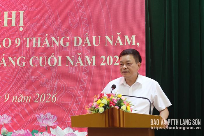 Đồng chí Nguyễn Quốc Khánh, Ủy viên Ban Thường vụ Tỉnh ủy, Trưởng Ban Tuyên giáo Tỉnh ủy phát biểu kết luận tại hội nghị