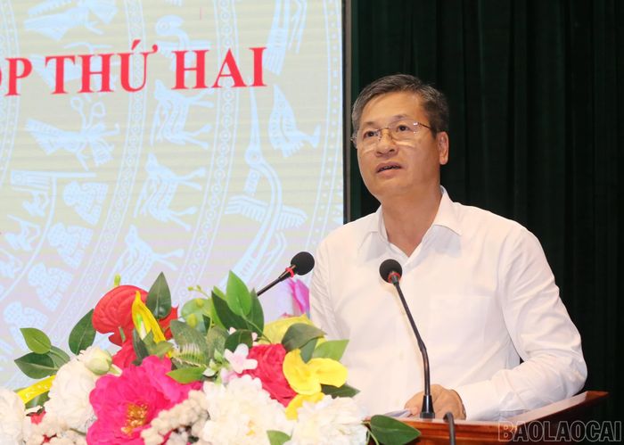 Đồng chí Ngô Hạnh Phúc - Phó Chủ tịch Thường trực UBND tỉnh trả lời một số kiến nghị cử tri nêu theo thẩm quyền.