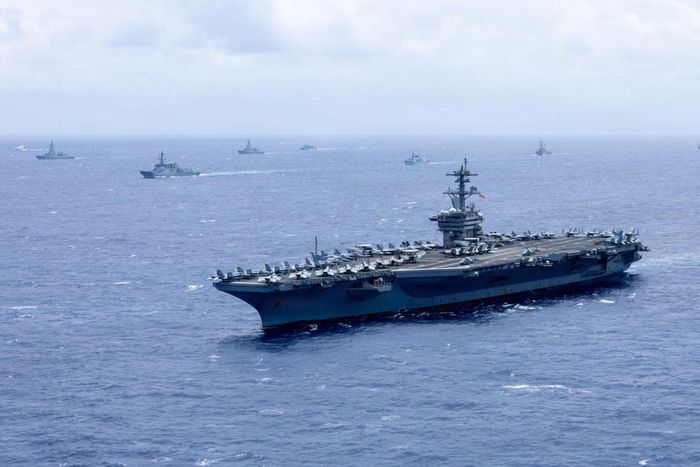 Tàu sân bay USS Theodore Roosevelt trên Thái Bình Dương trong năm 2026. Ảnh: Hải quân Mỹ