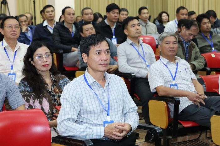 Lãnh đạo Báo và PTTH Lâm Đồng cùng cán bộ, viên chức, người lao động dự hội nghị tại điểm cầu Đà Lạt