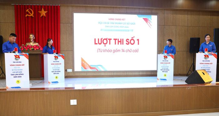 Sôi nổi các phần thi tại Hội thi Bí thư Đoàn cơ sở giỏi tỉnh Lâm Đồng năm 2026