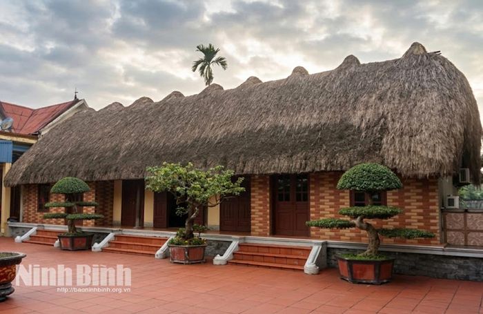 Ngôi nhà mái bổi của gia đình ông Vũ Văn Phi, xã Lai Thành