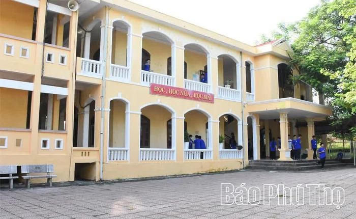 Một góc khuôn viên Trường THPT Kim Ngọc.